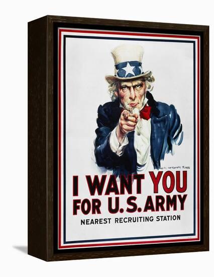 World War I: Uncle Sam-James Montgomery Flagg-Framed Premier Image Canvas
