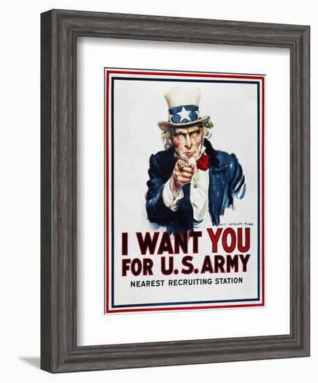 World War I: Uncle Sam-James Montgomery Flagg-Framed Giclee Print