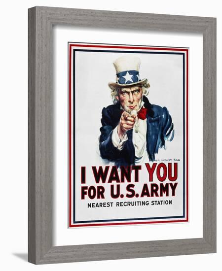 World War I: Uncle Sam-James Montgomery Flagg-Framed Giclee Print