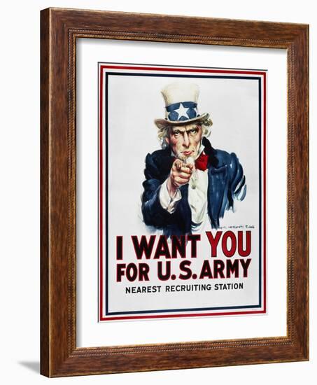 World War I: Uncle Sam-James Montgomery Flagg-Framed Giclee Print