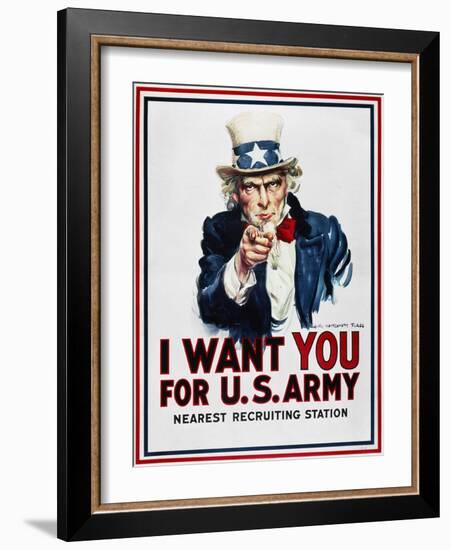 World War I: Uncle Sam-James Montgomery Flagg-Framed Giclee Print