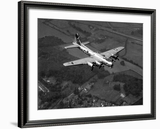 World War II B-17 "Flying Fortress", "Sally B" in Flight After Blow Out, July 1983--Framed Photographic Print