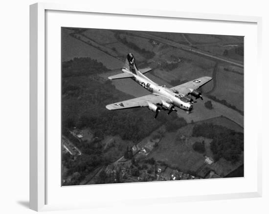 World War II B-17 "Flying Fortress", "Sally B" in Flight After Blow Out, July 1983--Framed Photographic Print