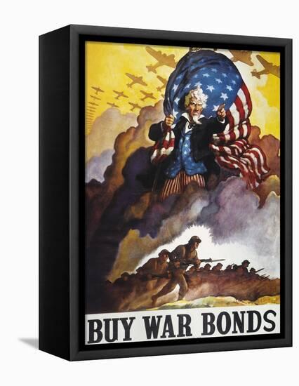 World War Ii Bond Poster-Newell Convers Wyeth-Framed Premier Image Canvas