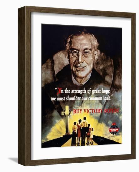 World War Ii: Bond Poster.-null-Framed Giclee Print