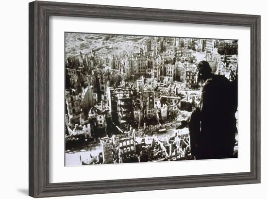World War II. Dresden Destroyed by Bombing-null-Framed Giclee Print