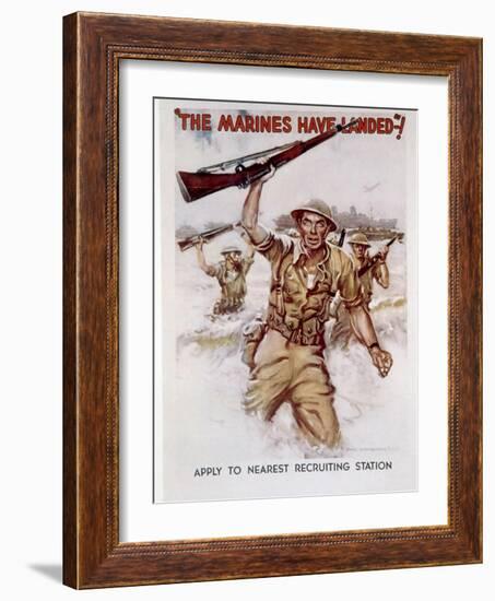 World War II, Marines Recruiting Poster, 1942-James Montgomery Flagg-Framed Art Print