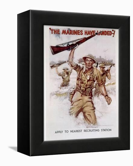 World War II, Marines Recruiting Poster, 1942-James Montgomery Flagg-Framed Stretched Canvas