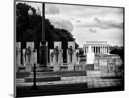 World War Ii Memorial, Washington D.C, District of Columbia, White Frame, Full Size Photography-Philippe Hugonnard-Mounted Photographic Print