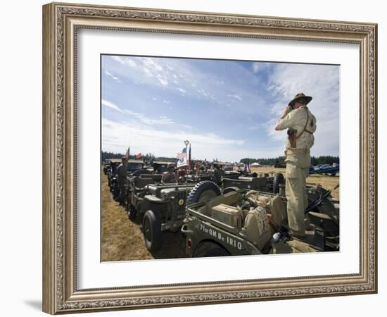 World War II Military Show, Arlington Fly-in, Arlington, Washington, USA-William Sutton-Framed Photographic Print