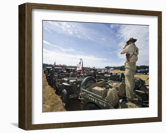 World War II Military Show, Arlington Fly-in, Arlington, Washington, USA-William Sutton-Framed Photographic Print