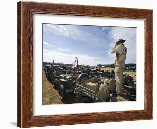 World War II Military Show, Arlington Fly-in, Arlington, Washington, USA-William Sutton-Framed Photographic Print