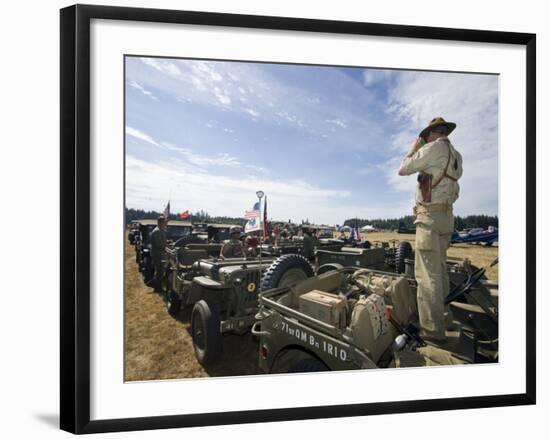 World War II Military Show, Arlington Fly-in, Arlington, Washington, USA-William Sutton-Framed Photographic Print