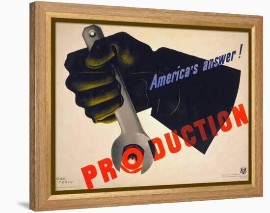World War II Poster, 1941-Jean Carlu-Framed Premier Image Canvas