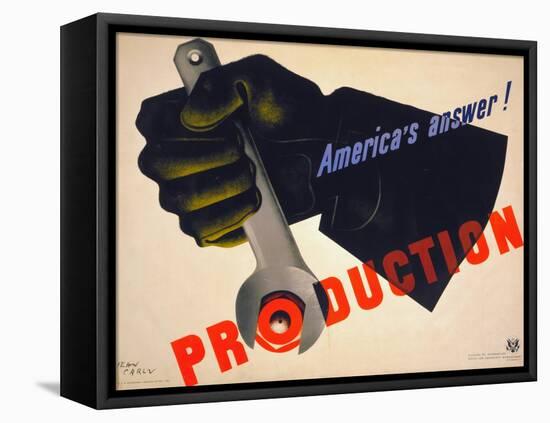 World War II Poster, 1941-Jean Carlu-Framed Premier Image Canvas