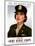 World War II Poster of a Smiling Female Officer of the U.S. Army Medical Corps-Stocktrek Images-Mounted Photographic Print