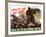 World War II Poster of Airborne Troops Parachuting Into Battle-Stocktrek Images-Framed Photographic Print