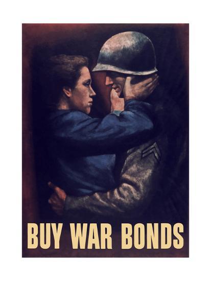 World War Ii Propaganda Poster Of A Soldier Embracing A Woman Art