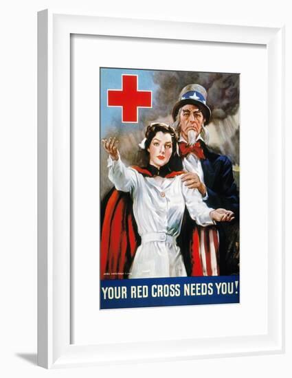 World War Ii: Red Cross-James Montgomery Flagg-Framed Giclee Print