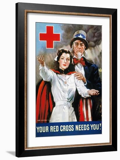 World War Ii: Red Cross-James Montgomery Flagg-Framed Giclee Print