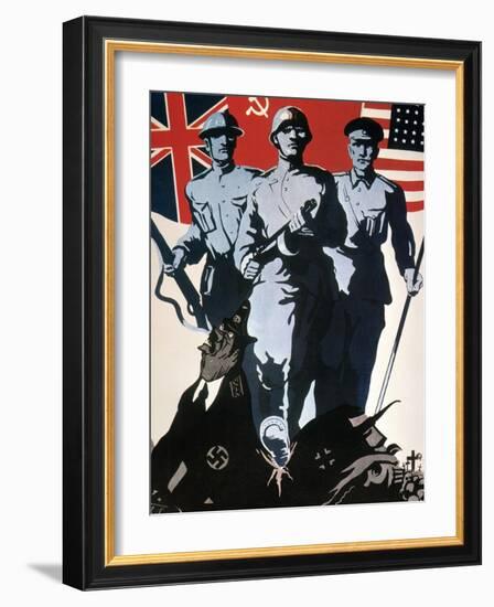 World War Ii: Soviet Poster-null-Framed Giclee Print