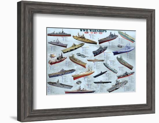 World War II War Ships-null-Framed Art Print