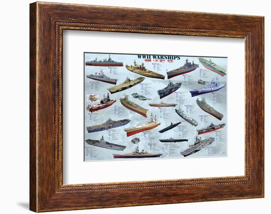 World War II War Ships-null-Framed Art Print