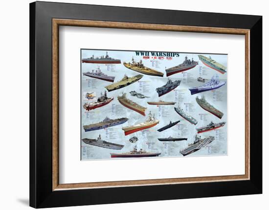 World War II War Ships-null-Framed Art Print