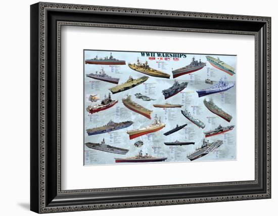 World War II War Ships-null-Framed Art Print