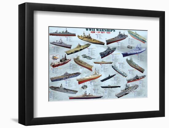 World War II War Ships-null-Framed Art Print