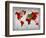 World Watercolor Map 11-NaxArt-Framed Art Print