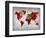 World Watercolor Map 11-NaxArt-Framed Art Print