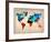 World Watercolor Map 1-NaxArt-Framed Art Print