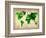 World Watercolor Map 6-NaxArt-Framed Art Print