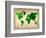 World Watercolor Map 6-NaxArt-Framed Art Print