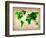 World Watercolor Map 6-NaxArt-Framed Art Print