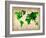 World Watercolor Map 6-NaxArt-Framed Art Print