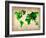 World Watercolor Map 6-NaxArt-Framed Art Print