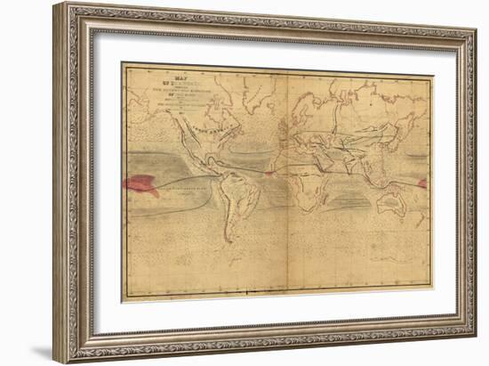 World Winds in Navigation-Captain Charles Wilkes-Framed Art Print