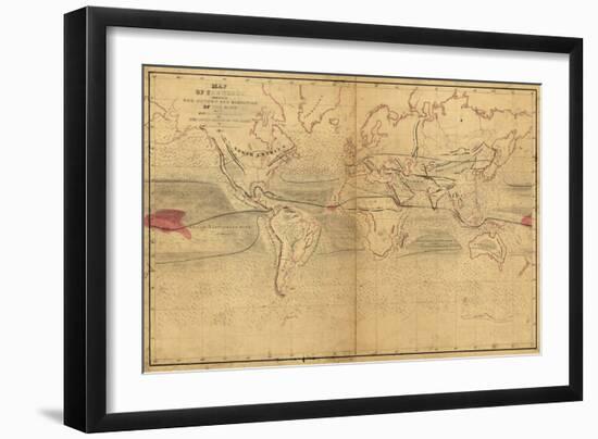 World Winds in Navigation-Captain Charles Wilkes-Framed Art Print