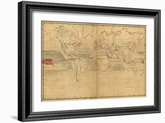 World Winds in Navigation-Captain Charles Wilkes-Framed Art Print