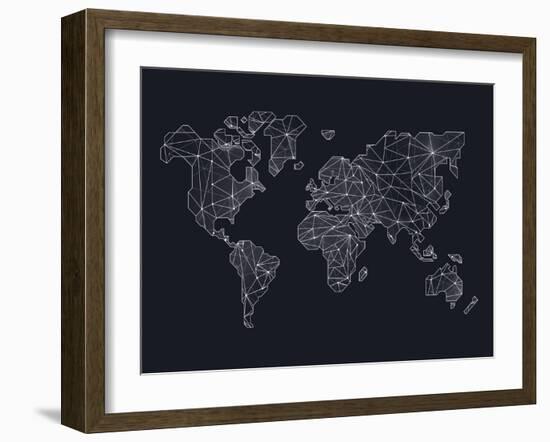 World Wire Map 4-NaxArt-Framed Art Print