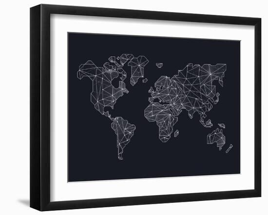 World Wire Map 4-NaxArt-Framed Art Print