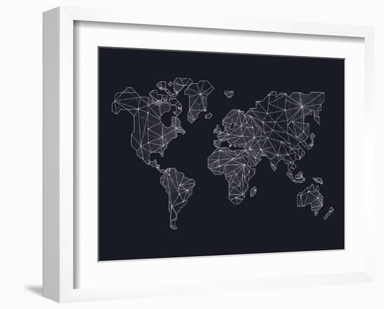 World Wire Map 4-NaxArt-Framed Art Print