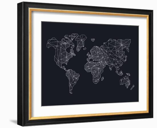 World Wire Map 4-NaxArt-Framed Art Print