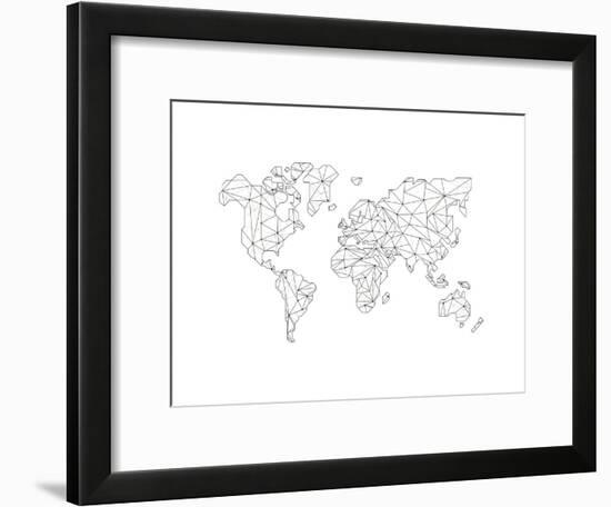 World Wire Map 5-NaxArt-Framed Art Print