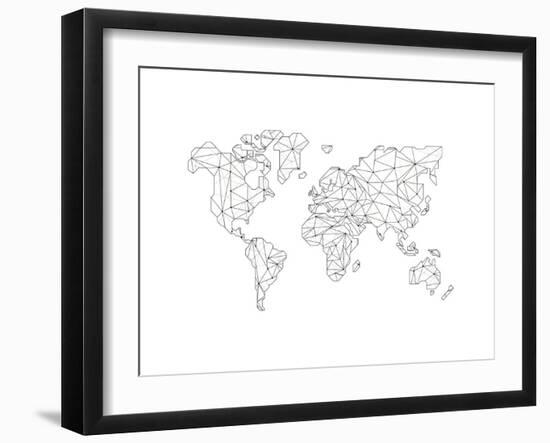 World Wire Map 5-NaxArt-Framed Art Print