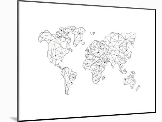 World Wire Map 5-NaxArt-Mounted Art Print