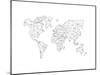 World Wire Map 5-NaxArt-Mounted Art Print