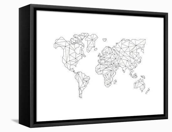 World Wire Map 5-NaxArt-Framed Stretched Canvas